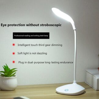 Folding table lamp eye protection touch dimmable LED lamp student dormitory bedroom reading USB rechargeable table lamp