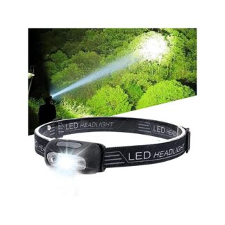 Double Light Source Induction Switch LED Headlamp Motion Sensor Headlight USB Rechargeable head lamp Torch USB Charging