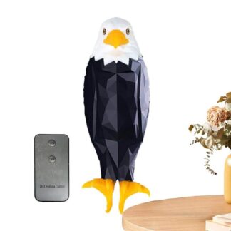 Bald Eagle Wall Light with Remote Control, Magnetic Led Mounted Eagle Lamp, Battery Operated Indoor Light