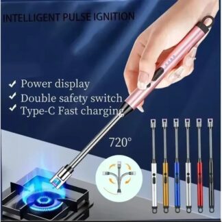 Electric Arc Lighter â Flexible Neck, Rechargeable USB, Windproof for Gas Stove & Oil Diyas