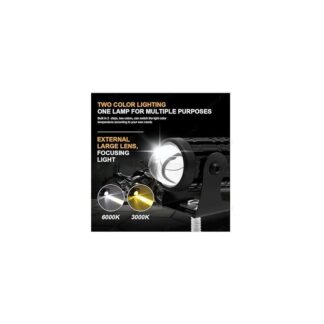 Motorcycle Or Car Mini Drivig Fog Light 1 Pcs 2 Colour White And Yellow