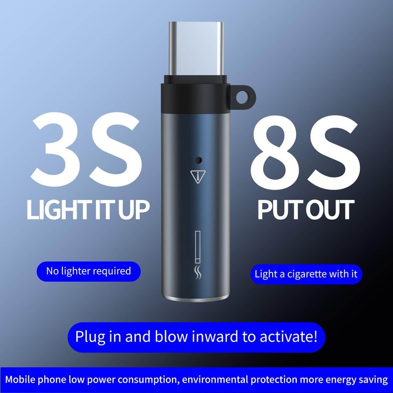 Smart Universal USB-C Cigarette Lighter for Mobile Phones