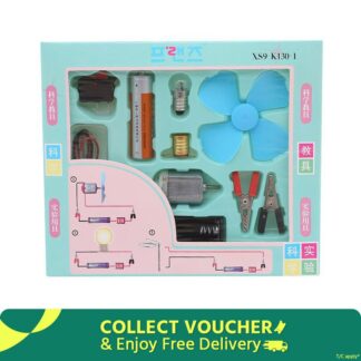Science Box Electric Circuit Experiment With Light Bulb, Motor & Fan - School Experiments Smart Children STEM Toy Tool