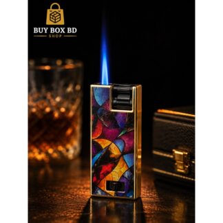Premium Windproof Metal Lighter – Refillable Pocket Torch Style Gas Lighter for Men | Stylish  Accessories Gift Item