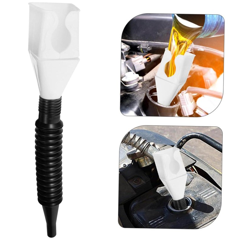 1 Pcs Flexible Draining Tool Snap Funnel-Car Motorcycle Refueling Funnel, Folding Hands-Free Gasoline Engine Oil Funnel