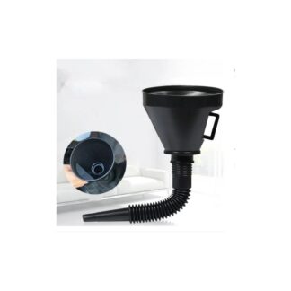 Black Car Motorcycle Oil Funnel with Filter Injection Funnel Portable Thickened Corrosion Resistant Retractable Car Funnel for Engine Oil, Liquid, Diesel, Kerosene Car Accessories