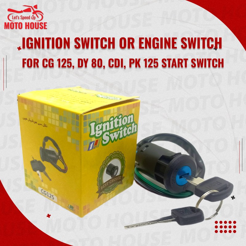 4-Wire Ignition switch 2 Key Lock Engine switch for CG 125, DY 80, CDI, PK 125 Start Switch