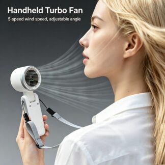 Turbo Fan Handheld Rechargeable Fan Multicolor Portable Mini Hand Fan USB Rechargeable Foldable Hanging Neck Fan USB Mini Portable Small Turbo Fan | Multicolor