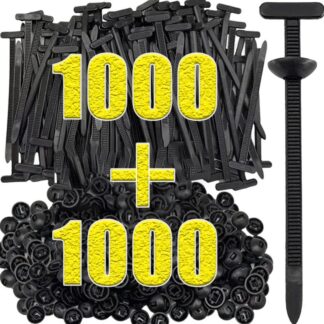 1000/100pcs Cable Ties Buckle Auto Fastener Screw Replacement Clip Car Fenders Trunk Engine Guard Panel Wire Management Tools