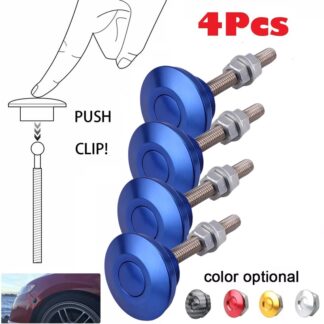 4Pcs 25/30/32mm Car Push Button Bonnet Hood Pin Quick Release Latch Lock Clip Kit Aluminum Engine Exterior Parts Universal