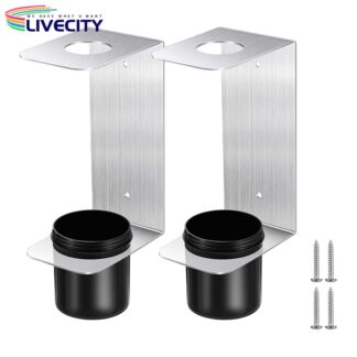 Easy Install Funnel Holder 2pcs Oil Funnel Holder Kit with Aluminum Alloy Brackets Removable Cups – Garage Workshop Organizer for Automotive Trailer Fluid Oil Filter Storage Rack
