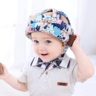 Baby Infant Toddler Safety Helmet Protective Cap For Walking Head Hat Adjustable multicolor-1pcs