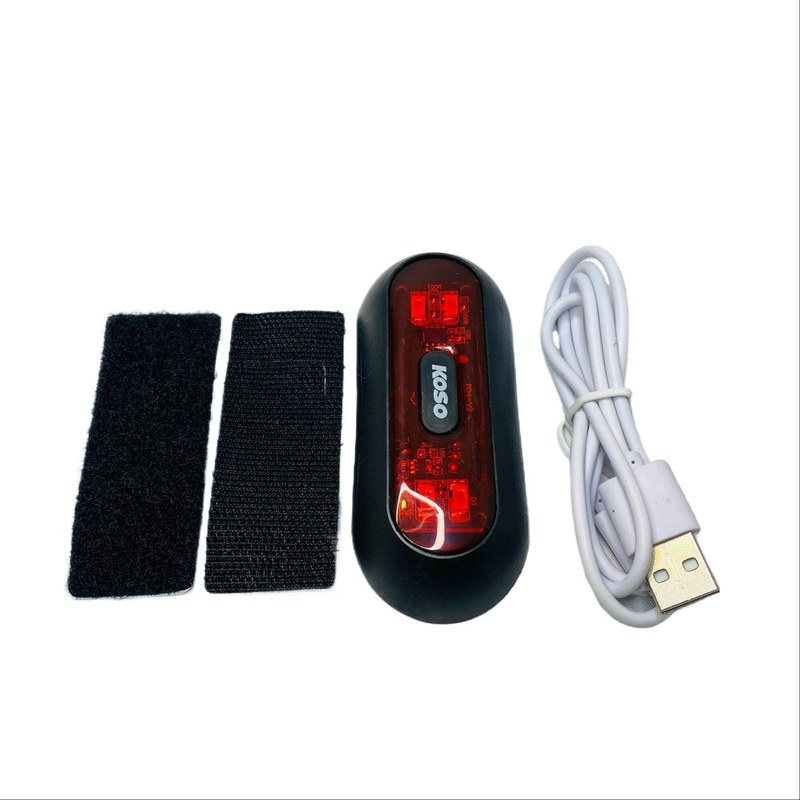 Motorcycle Helmet Warning Light USB Rechargeable LED Smart Safety Signal Tail Light Strip