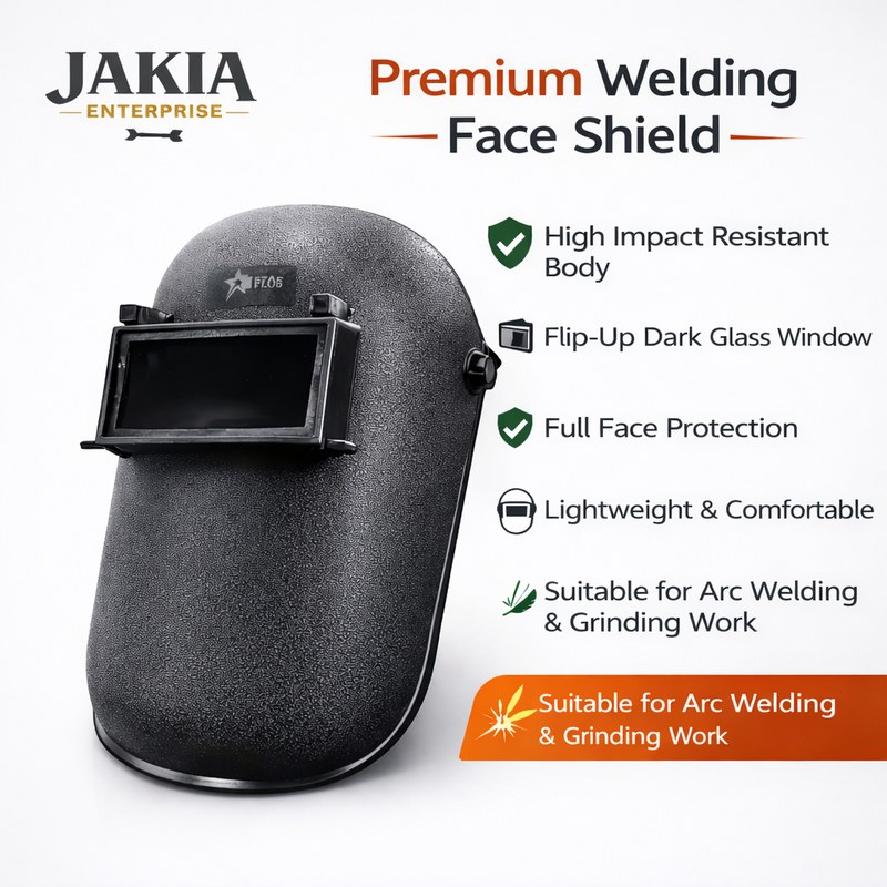 Premium Welding Face Shield Helmet – Flip-Up Dark Glass Safety Mask for Arc Welding & Grinding