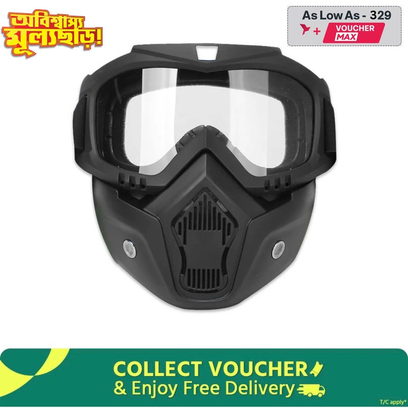 Modular Motorcycle Bike Riding Helmet Helmet Face Cover for biker White Glass