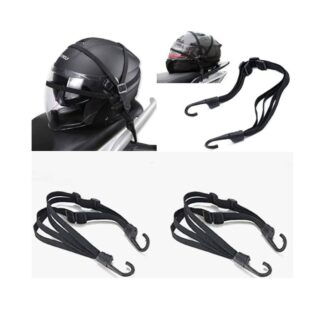 High‑Strength Retractable Helmet/Luggage Bungee Rope with 2 Hooks, Universal – 1 Pc