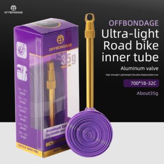 OFFBONDAGE Aluminum Valve Ultralight Bike Inner Tube 700C Road Bicycle TPU Tire 60 80mm Length FV Super Light Tube