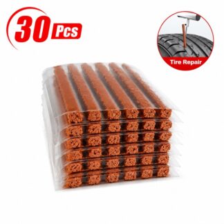 30 Pcs Tubeless Tire Repair Strip | Tire Puncture Repair Rubber Plug | Car & Motorcycle Tyre Repair Seal Strips