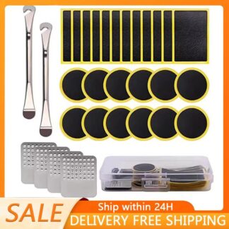 Bike Bicycle Cycling Tire Repair Kit Tool Set Inner Tube Patching Tyre Filler Glue Free Cold Patch Sealant Fix Portable Tirefit