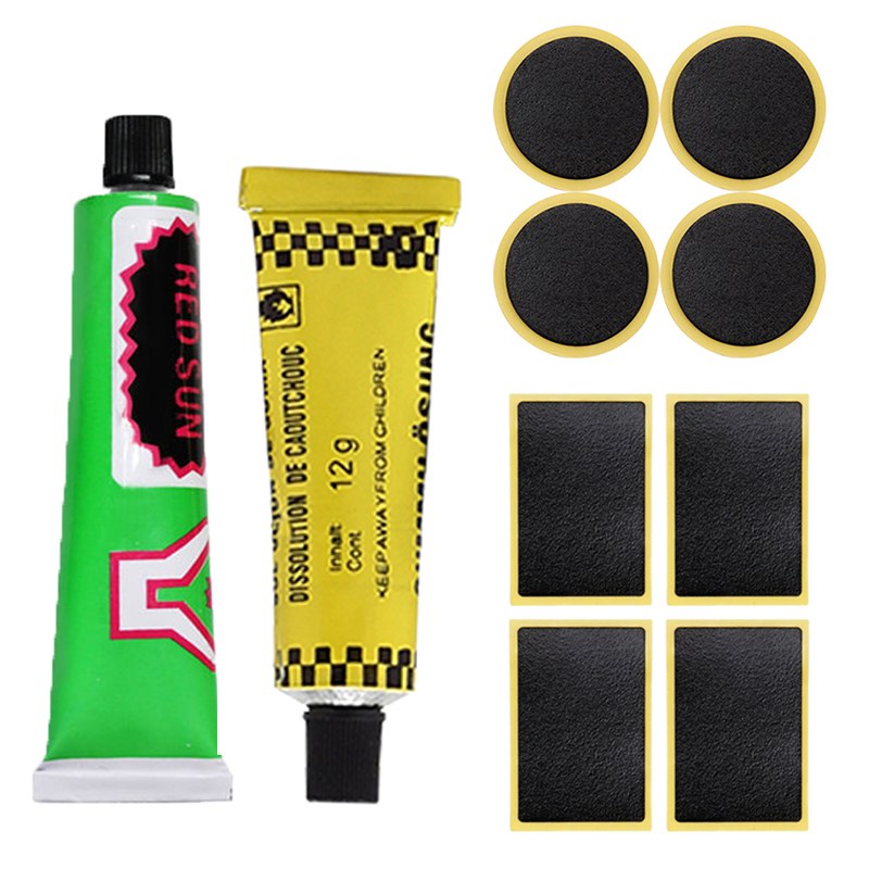 Bike Flat Tire Repair Kit Tool Set Bicycle Tire Tyre Tube Patching Glue Adhesive Repair Tool Universal Tire Repair Glue